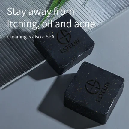 Estelin Black Charcoal 24k Gold Soap 100g