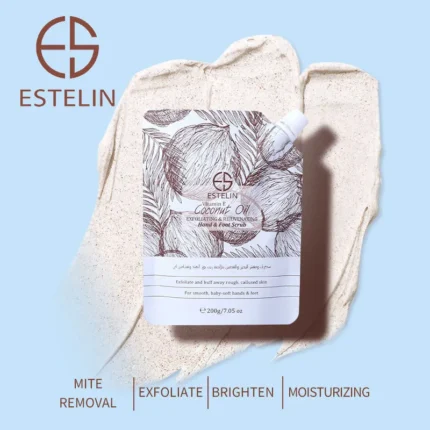 Estelin Vitamin E Coconut Oil Hand & Foot Scrub Exfoliating & Rejuvenating 200g