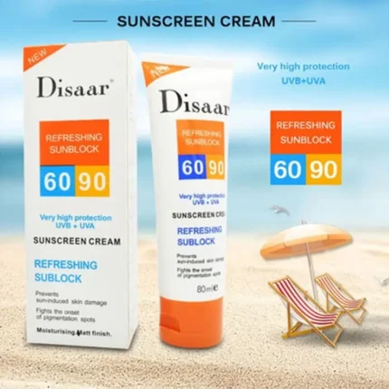 Disaar Refreshing Sun Block 60-90 Sunscreen Cream, 80ml