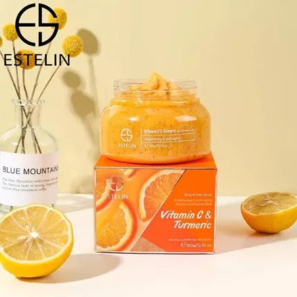 Estelin Vitamin C And Turmeric Face & Body Scrub 250g