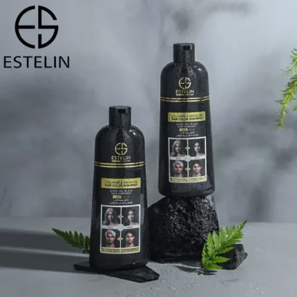 Estelin Hair Color Shampoo Natural Black & Dark Brown Color