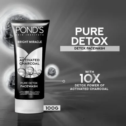Pond's Pure Detox Face Wash With Bright Miracle Activated Charcoal 100g