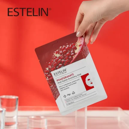 Estelin Pomegranate Face Sheet Mask Restores Skin