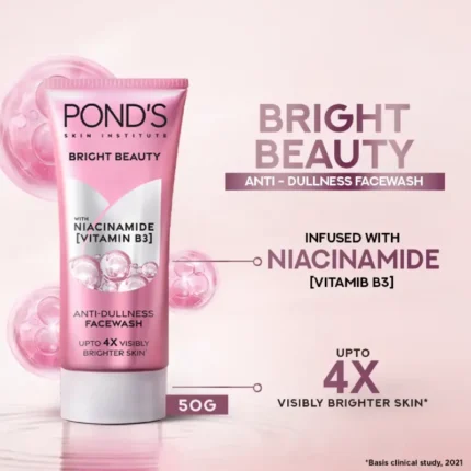 Pond's Bright Beauty Anti Dullness Face Wash With Niacinamide Vitamin B3 50g