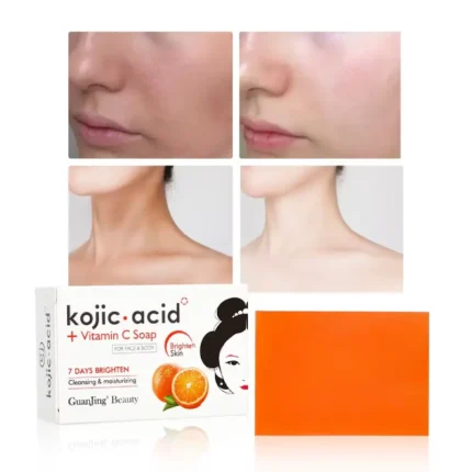 Guanjing Beauty kojic Acid + Vitamin C Soap 7 Days Quik Brighten For Face & Body