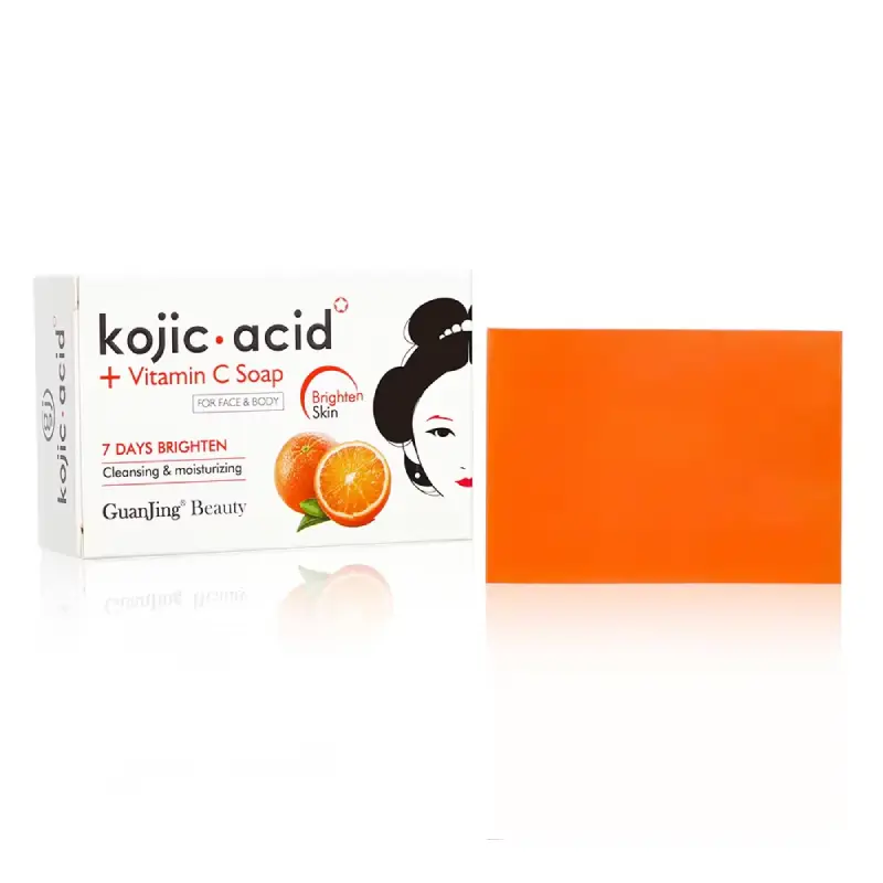 Guanjing Beauty kojic Acid + Vitamin C Soap 7 Days Quik Brighten For Face & Body Guanjing Beauty kojic Acid + Vitamin C Soap 7 Days Quik Brighten For Face & Body