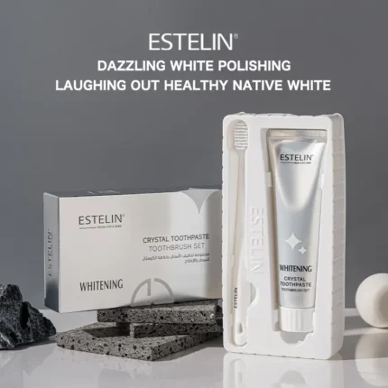 Estelin Crystal Whitening Toothpaste Toothbrush Set 120g