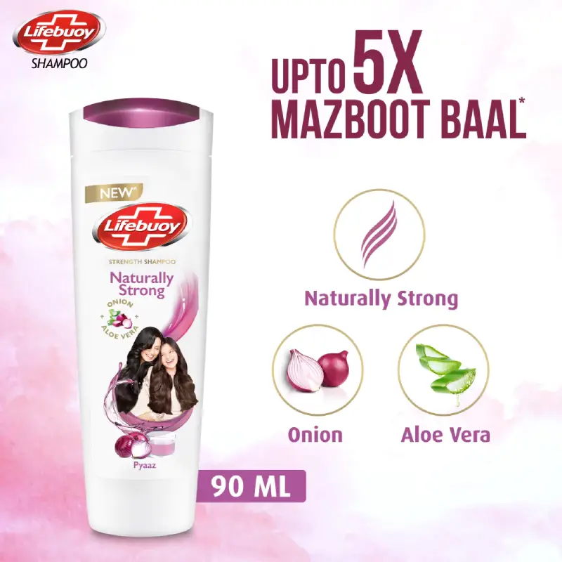 Lifebuoy Naturally Strong Onion & Aloe Vera Shampoo 90ml Lifebuoy Naturally Strong Onion & Aloe Vera Shampoo 90ml
