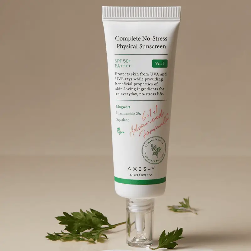 Axis-Y Complete No Stress Physical Sunscreen Spf 50+ PA++++ 50ml Axis-Y Complete No Stress Physical Sunscreen Spf 50+ PA++++ 50ml