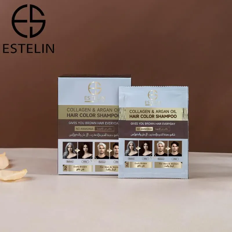 Estelin Collagen Argan Oil Hair Color Shampoo 100% Herbal Estelin Collagen Argan Oil Hair Color Shampoo 100% Herbal