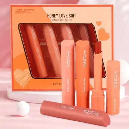 Heng Fang Lipstick Soft Honey Love Matte Colors Pack of 4