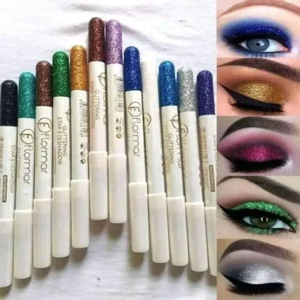 Flormar Glitter Eye Shadow Pencil Pack of 12