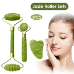 Massage Roller With Three Set of Facial Jade